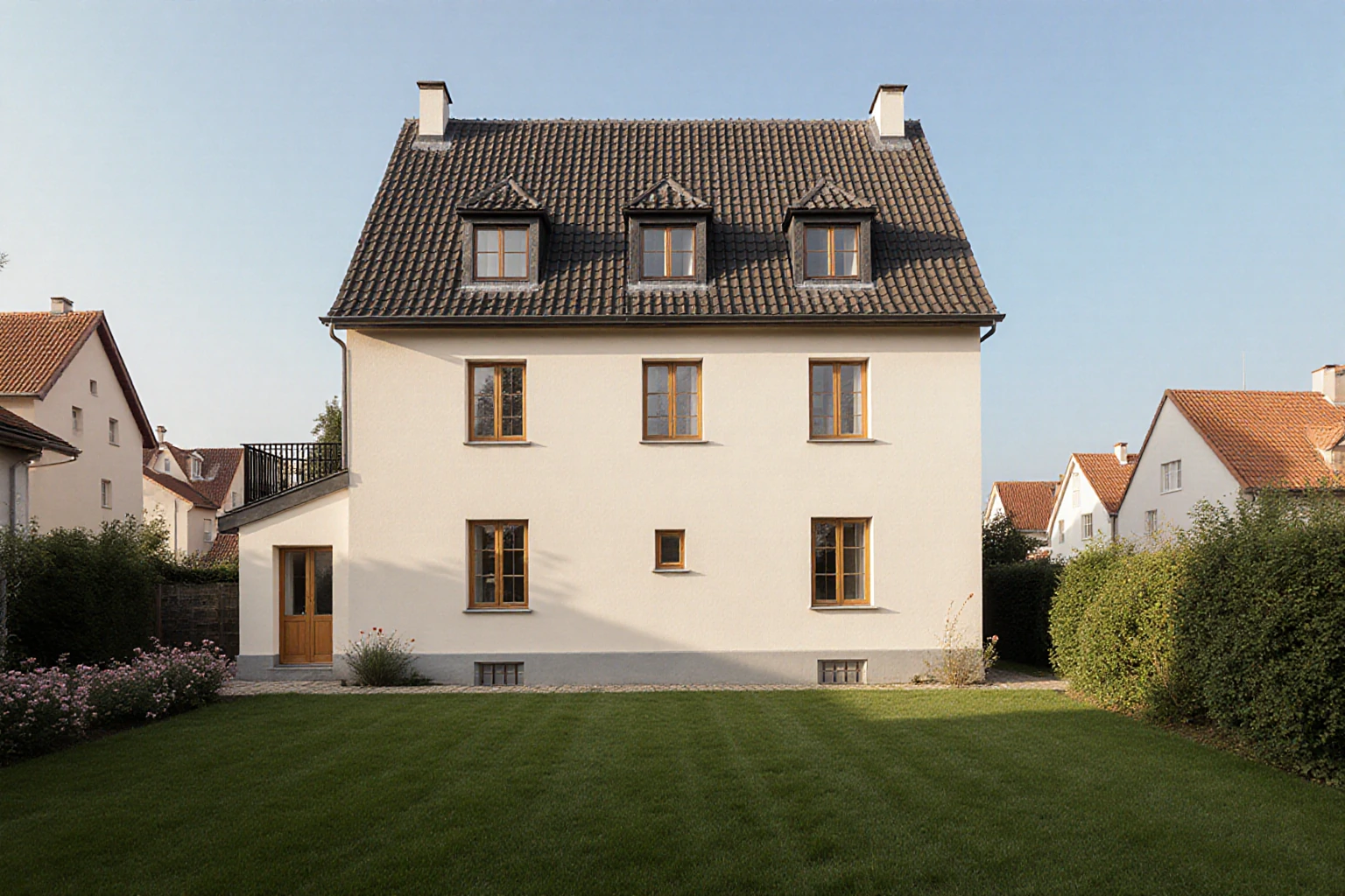 Helles Wohnhaus mit Garten